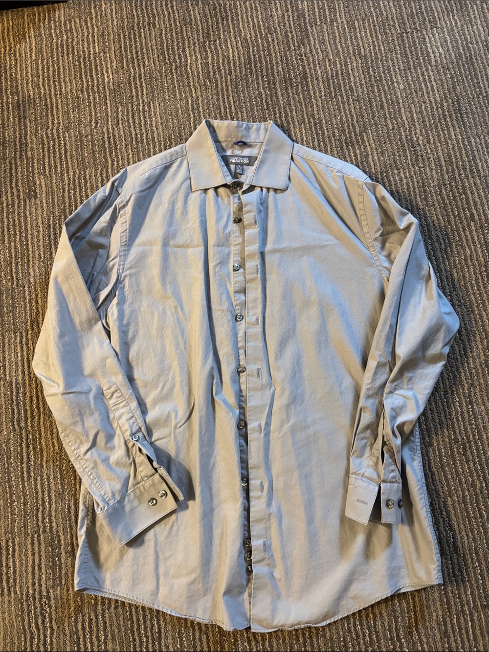 Gray button down